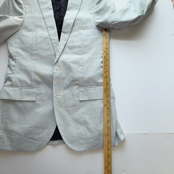 J.Crew Ludlow 36R J.Crew Ludlow Blazer Suit Jacket Mens Italian Cotton Tessuti - Picture 13 of 16